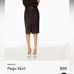 Artizia vegan leather skirt